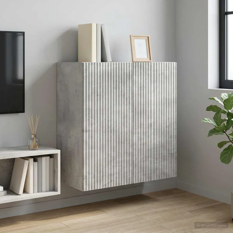 Prie sienos montuojama spinta Betono pilka 59 x 31 x 60 cm