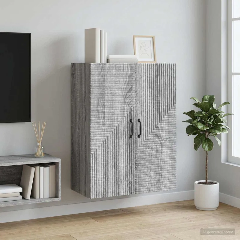 Prie sienos montuojama spinta Pilka Sonoma 66 x 34,5 x 90 cm