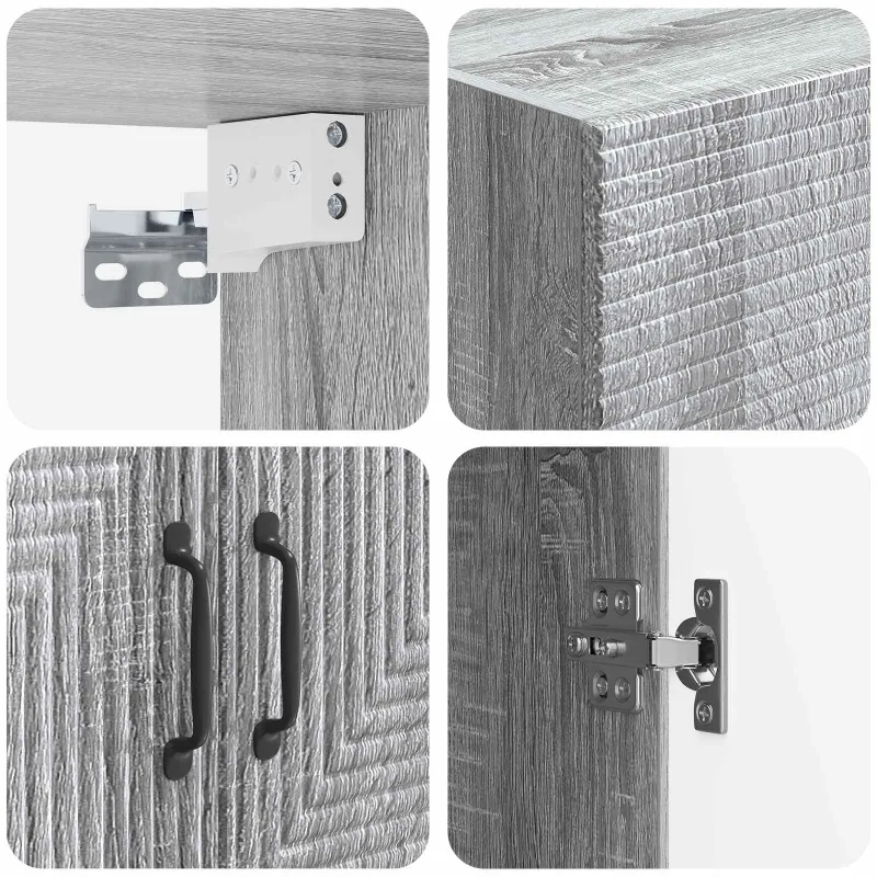 Prie sienos montuojama spinta Pilka Sonoma 66 x 34,5 x 90 cm