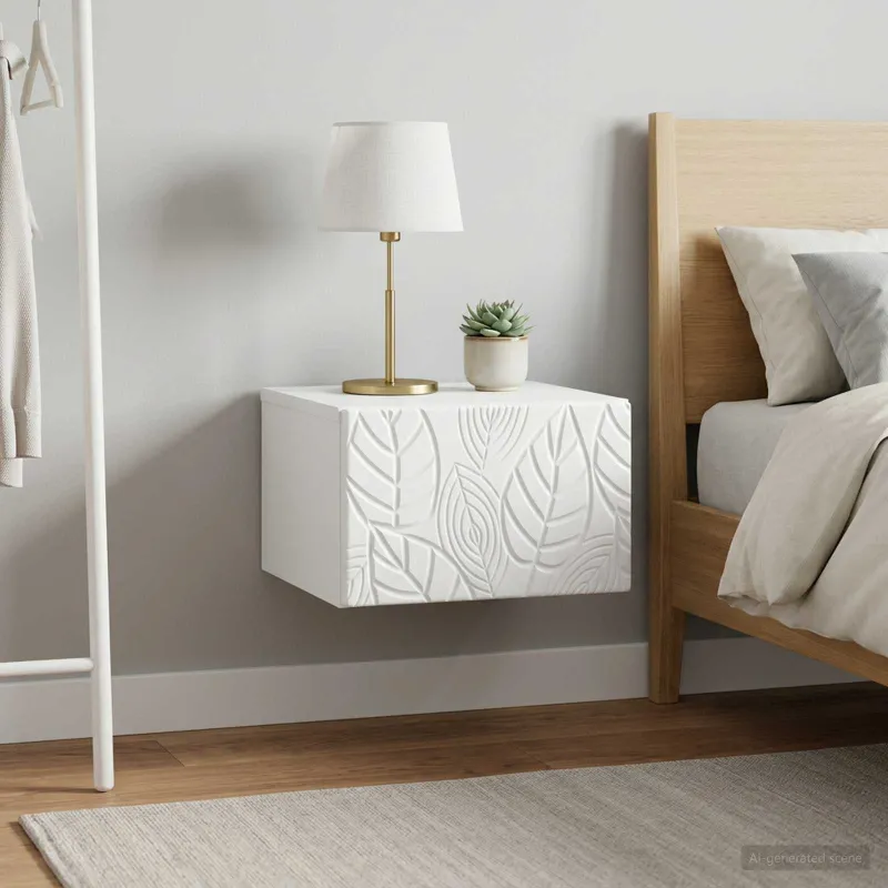 Sieninis šoninis staliukas 2 pcs Balta 34,5 x 33 x 20 cm