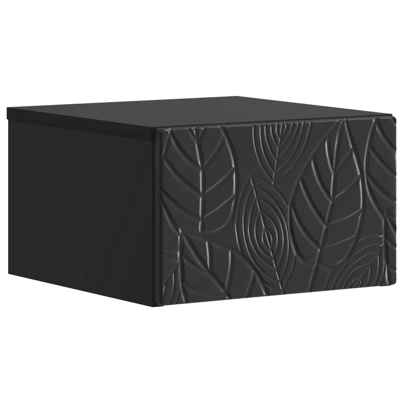 Sieninis naktinis staliukas 2 pcs Juoda 49 x 34,5 x 20 cm