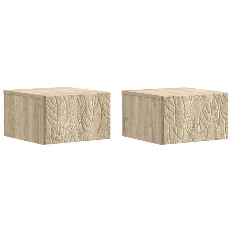 Sieninis naktinis staliukas 2 pcs Sonoma ąžuolas