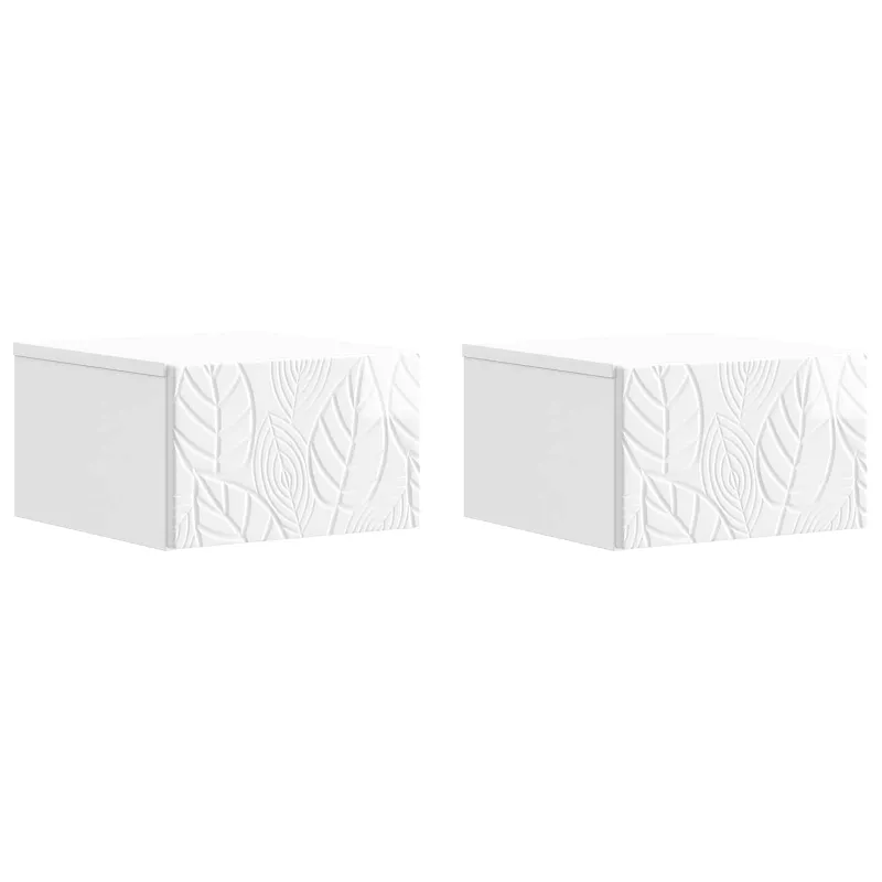 Sieninis naktinis staliukas 2 pcs Itin blizgi balta