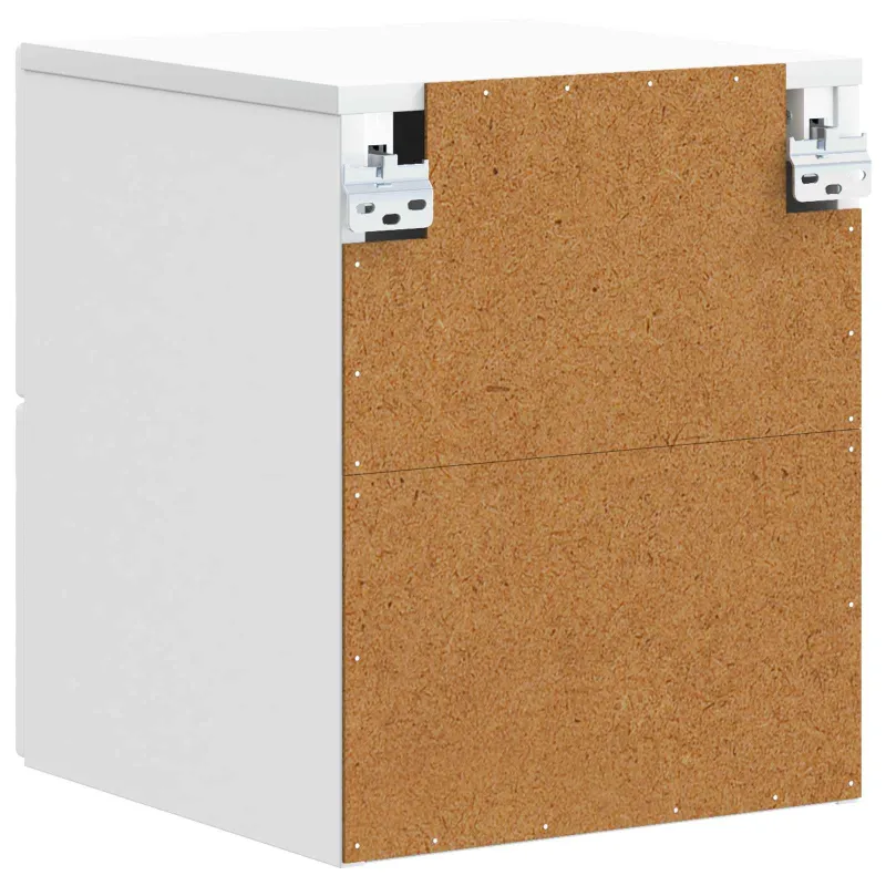 Sieninis naktinis staliukas 2 pcs Balta 34,5 x 33 x 40 cm