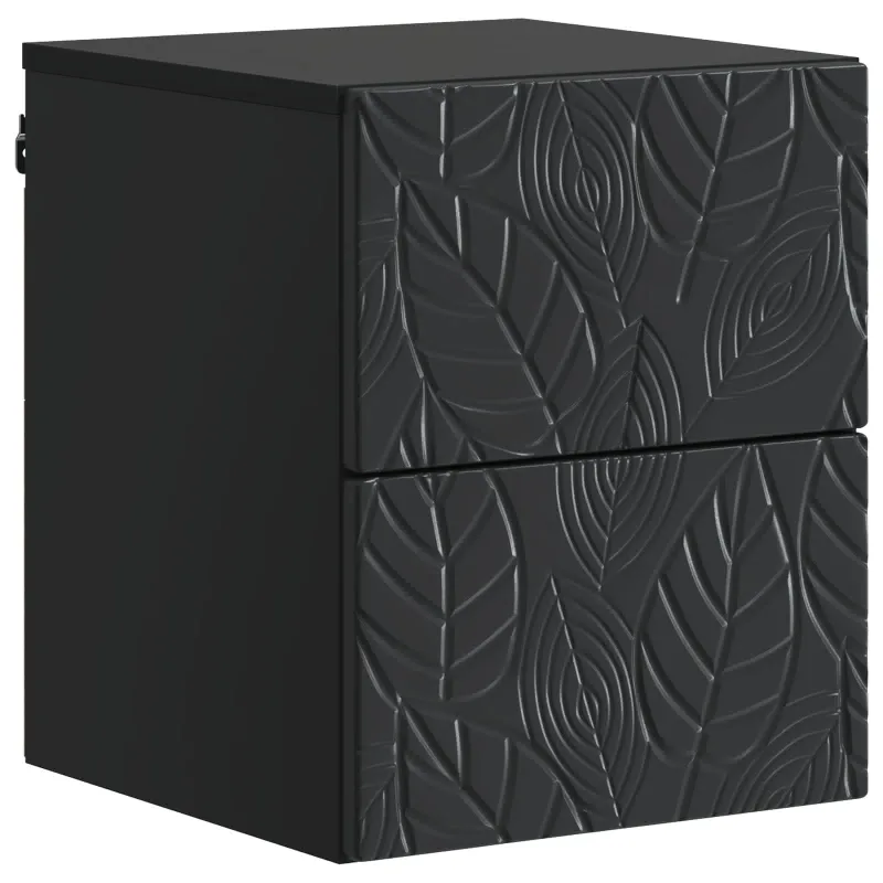 Sieninis naktinis staliukas 2 pcs Juoda 34,5 x 33 x 40 cm