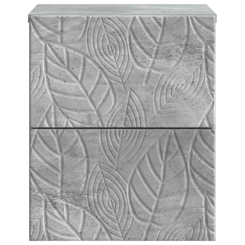Sieninis naktinis staliukas Betono pilka 34,5 x 33 x 40 cm