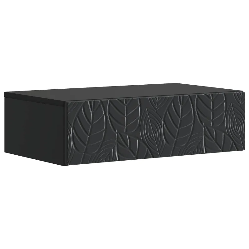 Sieninis šoninis staliukas Juoda 87,5 x 34,5 x 17 cm