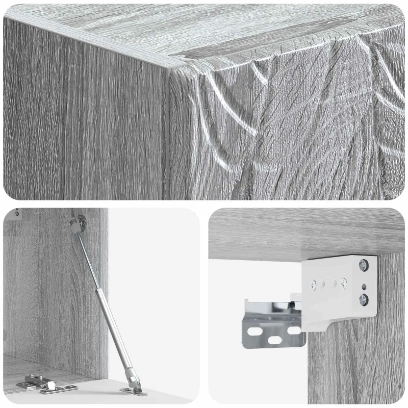 Sieninė TV spintelė 59,5 x 41 x 30 cm Pilka Sonoma