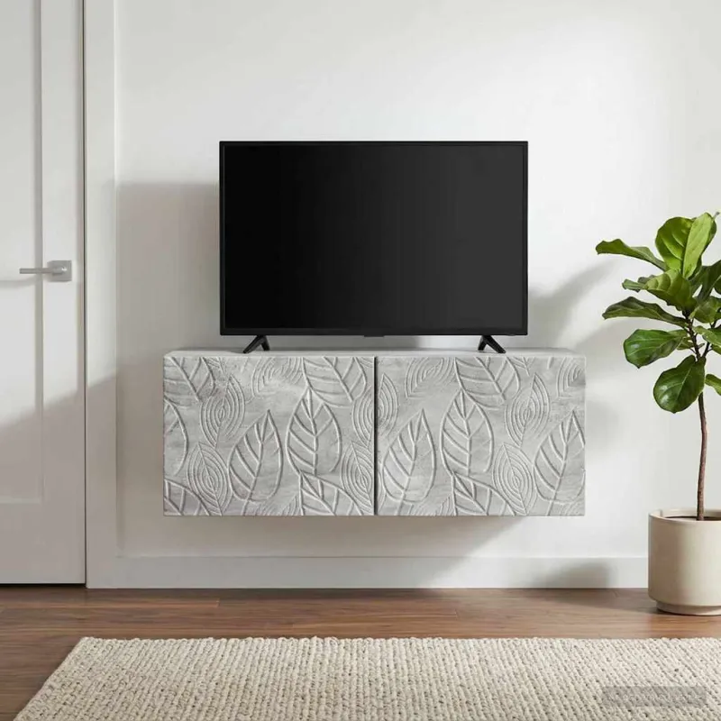 Sieninė TV spintelė 78,5 x 41 x 30 cm Betono pilka