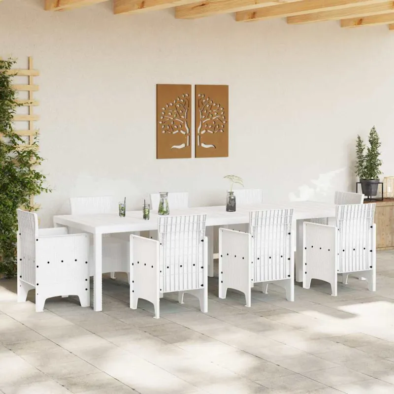 Sodo pöytä Valkoinen 300 x 100 x 73 cm polyrattana