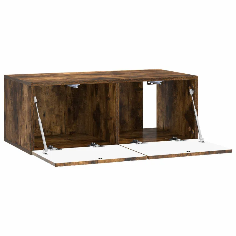 Sieninė TV spintelė 98 x 41 x 30 cm Dūminio ąžuolo
