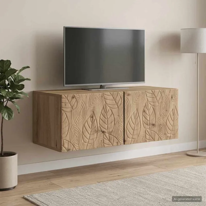 Sieninė TV spintelė 98 x 41 x 30 cm Artisano ąžuolo