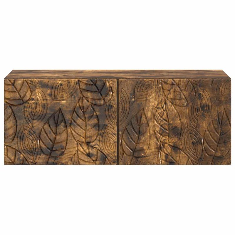Sieninė TV spintelė 59,5 x 31 cm Dūminio ąžuolo