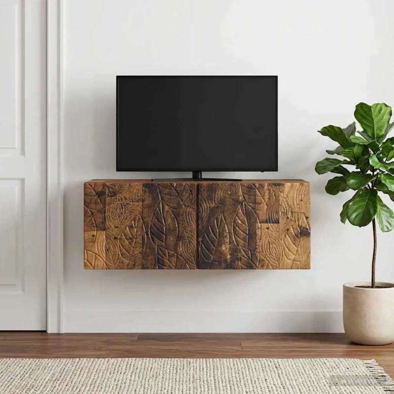 Sieninė TV spintelė 59,5 x 31 cm Sendintos medienos