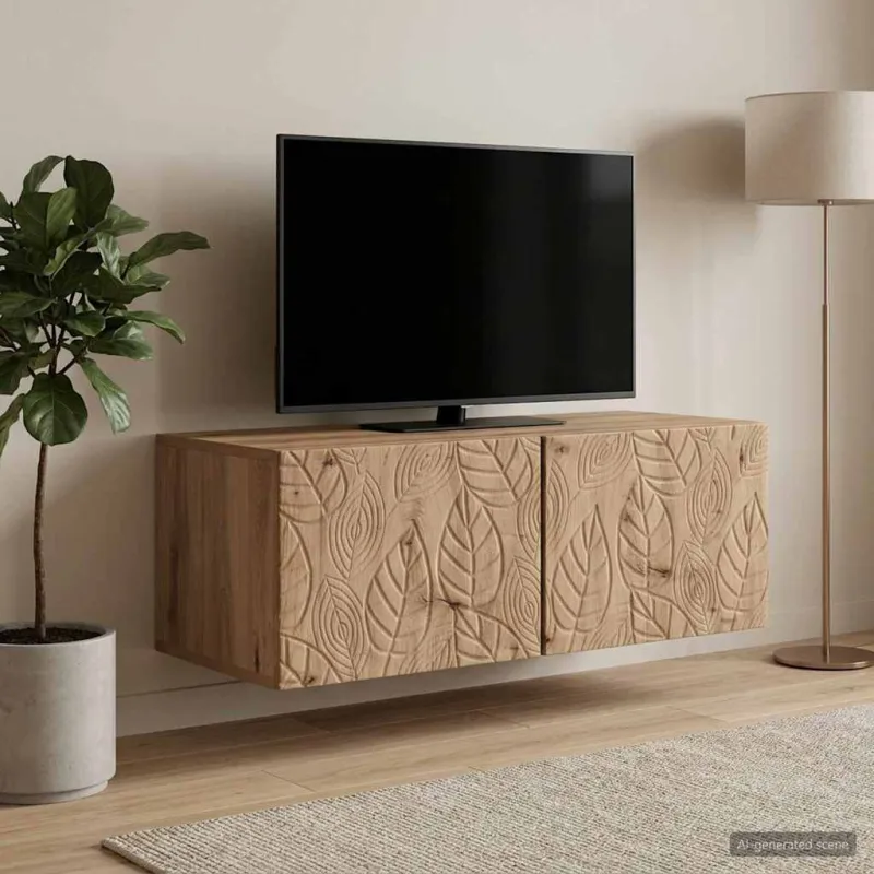 Sieninė TV spintelė 59,5 x 31 cm Artisano ąžuolo