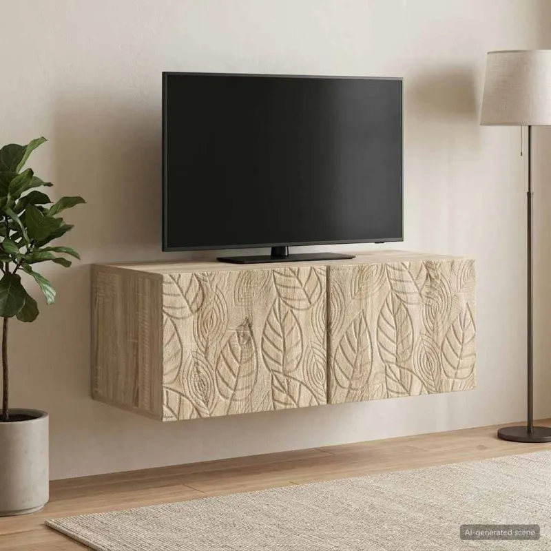 Sieninė TV spintelė 78,5 x 31 cm Sonoma ąžuolas