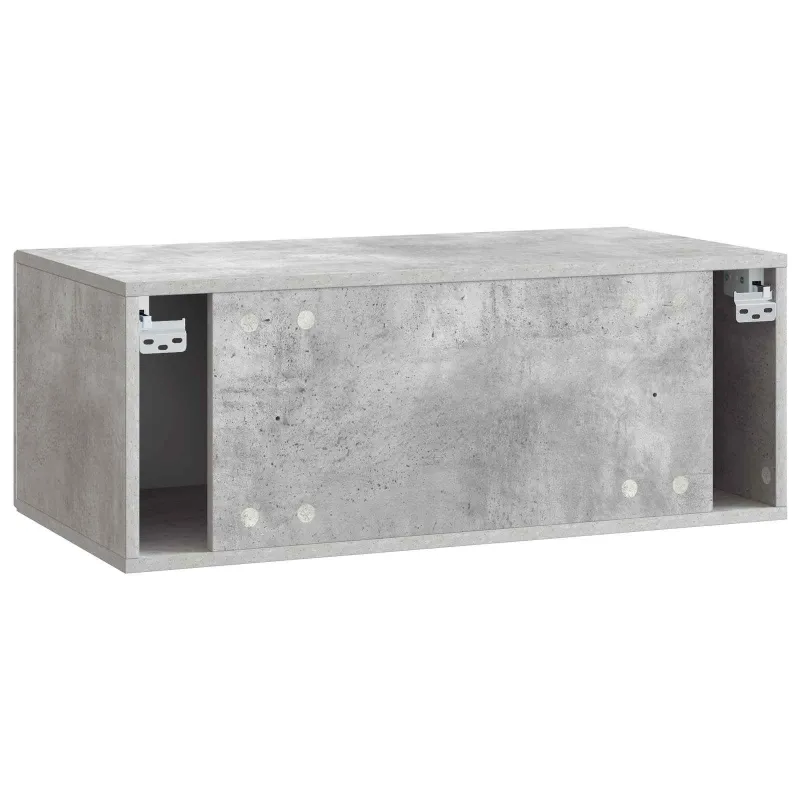 Sieninė TV spintelė 78,5 x 31 cm Betono pilka Apdirbta mediena