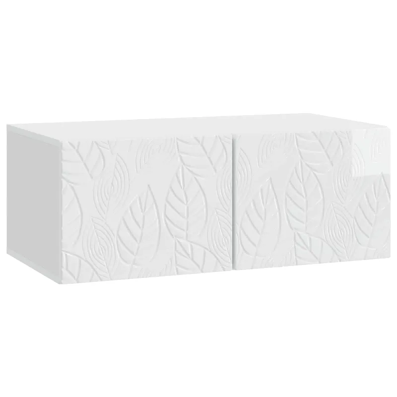 Sieninė TV spintelė 78,5 x 31 cm Itin blizgi balta