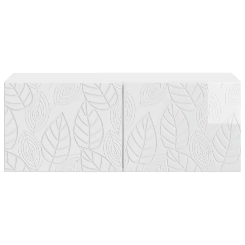 Sieninė TV spintelė 78,5 x 31 cm Itin blizgi balta