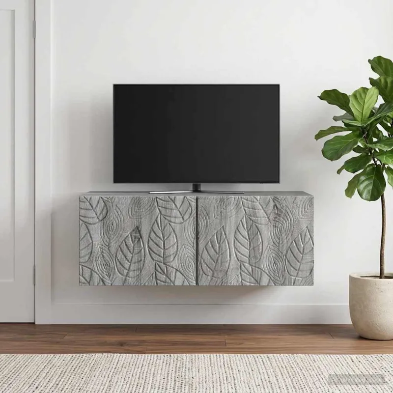 Sieninė TV spintelė 78,5 x 31 cm Pilka Sonoma Apdirbta mediena