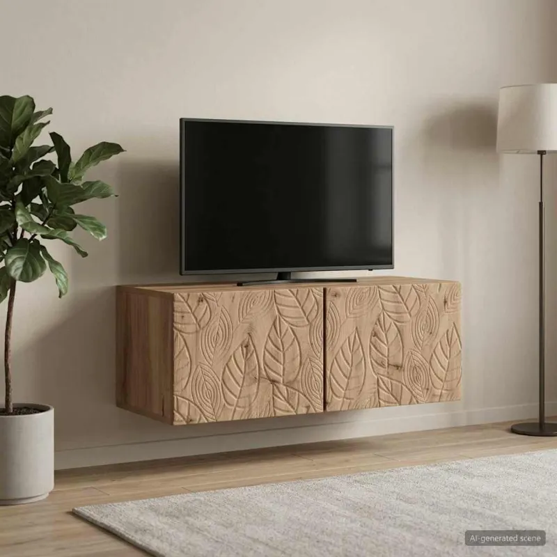 Sieninė TV spintelė 78,5 x 31 cm Artisano ąžuolo