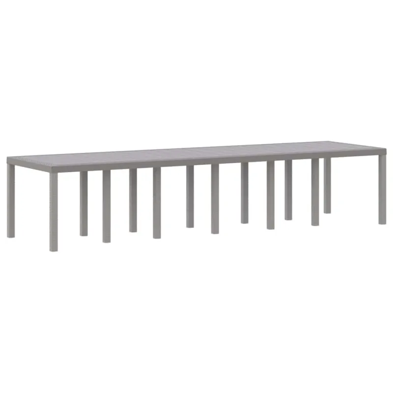 Sodo pöytätaso vaaleanharmaa 350 x 100 x 74 cm polyrattani