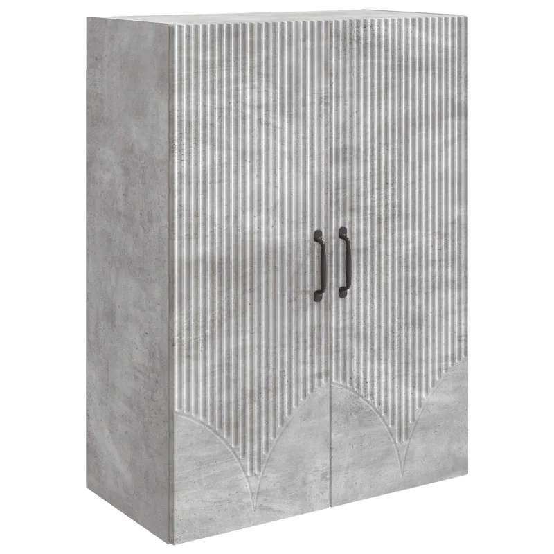Prie sienos montuojama spinta Betono pilka 66 x 34,5 x 90 cm