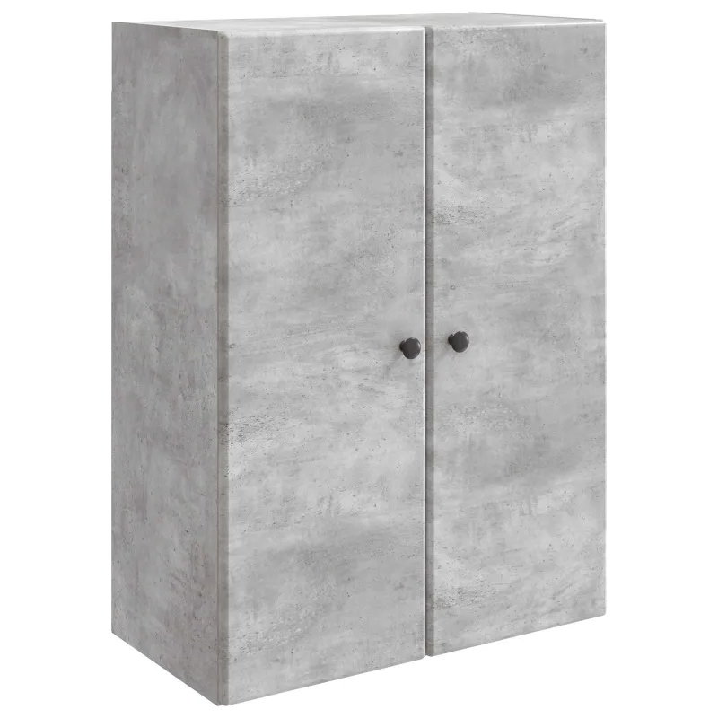Prie sienos montuojama spinta Betono pilka 66 x 34,5 x 90 cm