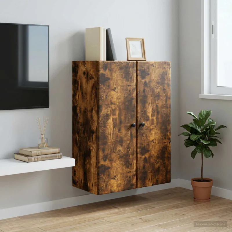 Prie sienos montuojama spinta Dūminio ąžuolo 66 x 34,5 x 90 cm