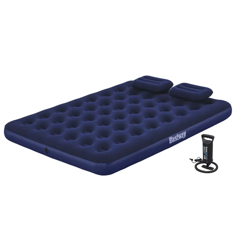 Bestway Pripučiamas čiužinys su pompa ir pagalv., 203x152x22cm, zomšas