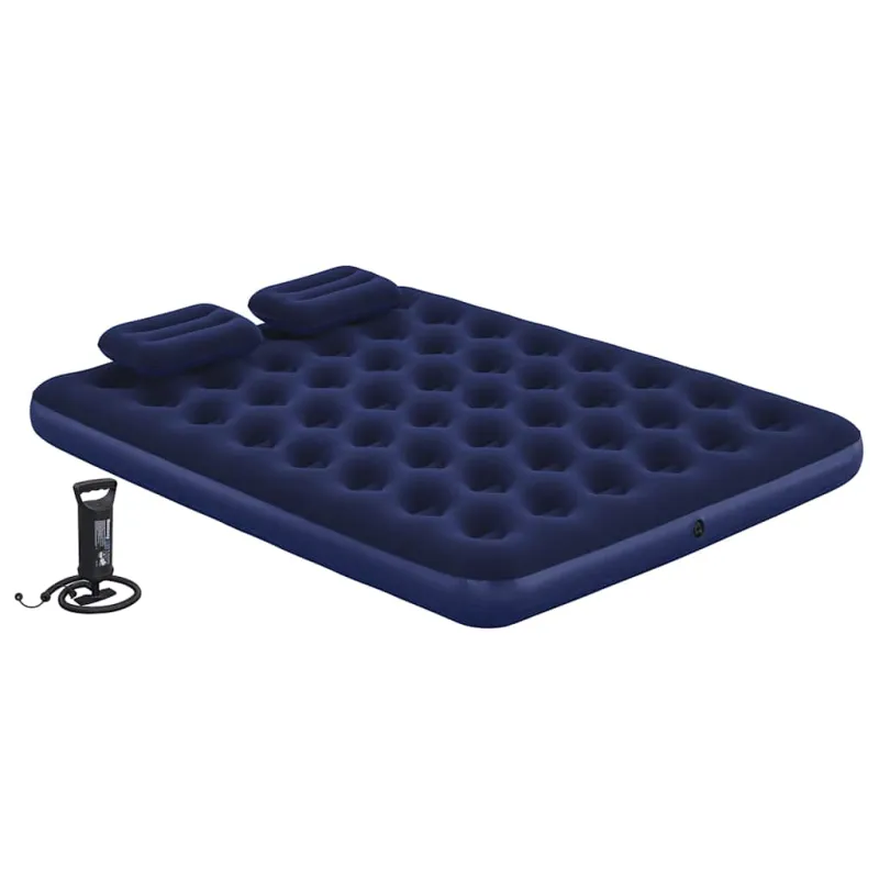 Bestway Pripučiamas čiužinys su pompa ir pagalv., 203x152x22cm, zomšas