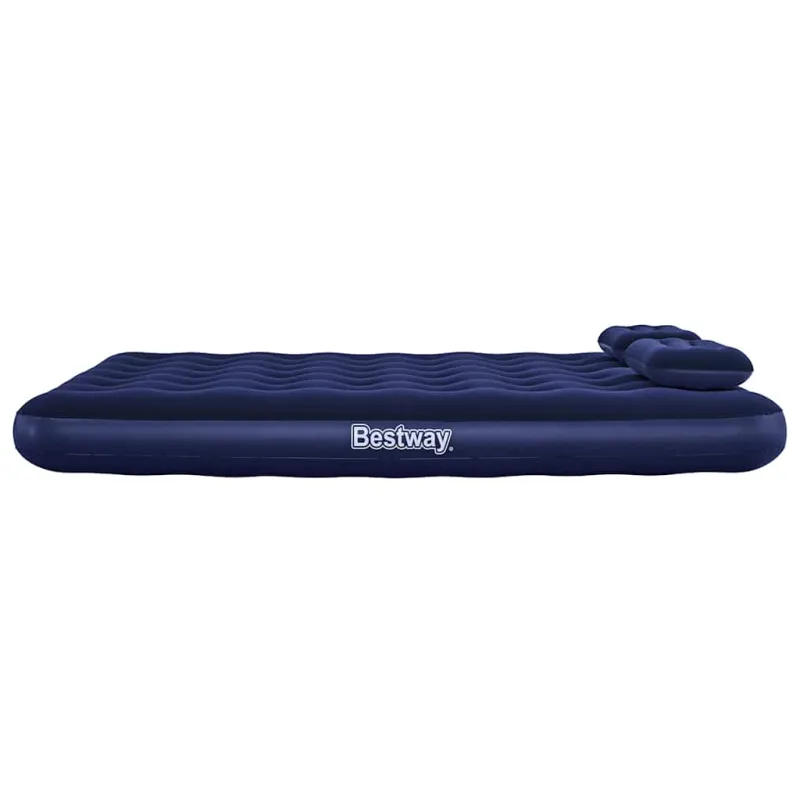 Bestway Pripučiamas čiužinys su pompa ir pagalv., 203x152x22cm, zomšas