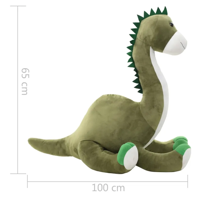 Minkštas žaislinis dinozauras-Brontozauras, žalias, pliušinis