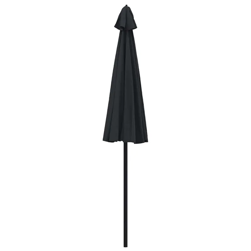 Lauko skėtis nuo saulės su aliuminio stulpu, juodas, 270cm