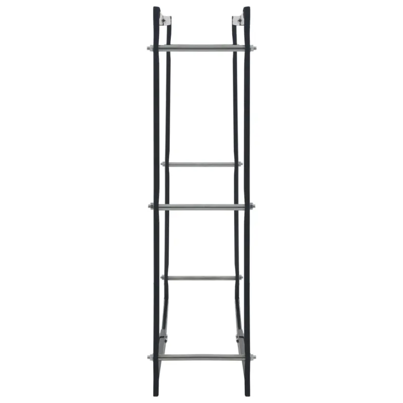 Stovas malkoms, juodos spalvos, 100x25x100cm, plienas