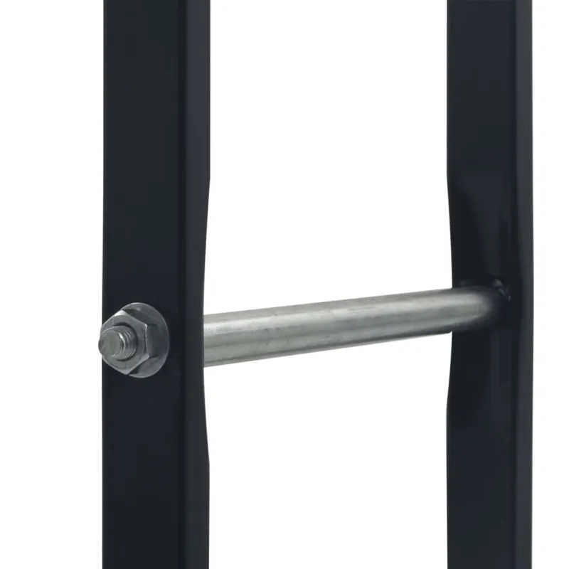 Stovas malkoms, juodos spalvos, 100x25x100cm, plienas