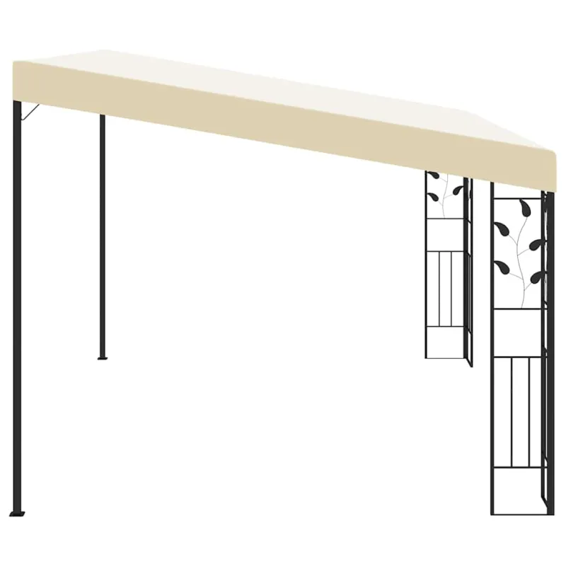 Prie sienos montuojama pavėsinė, kreminės spalvos, 4x3x2,5m