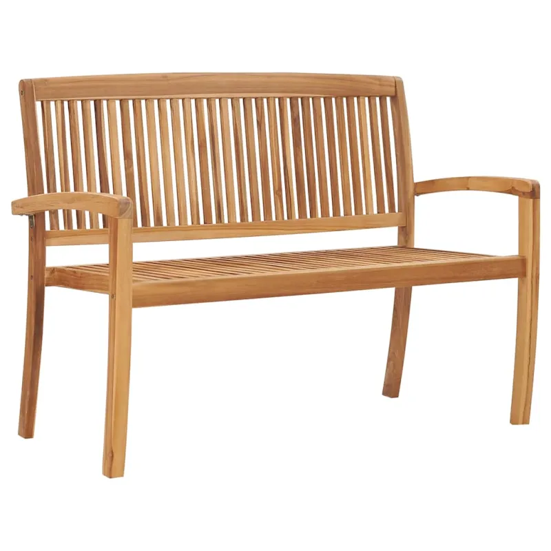 Dvivietis sudedamas sodo suoliukas, 120cm, tikmedžio masyvas