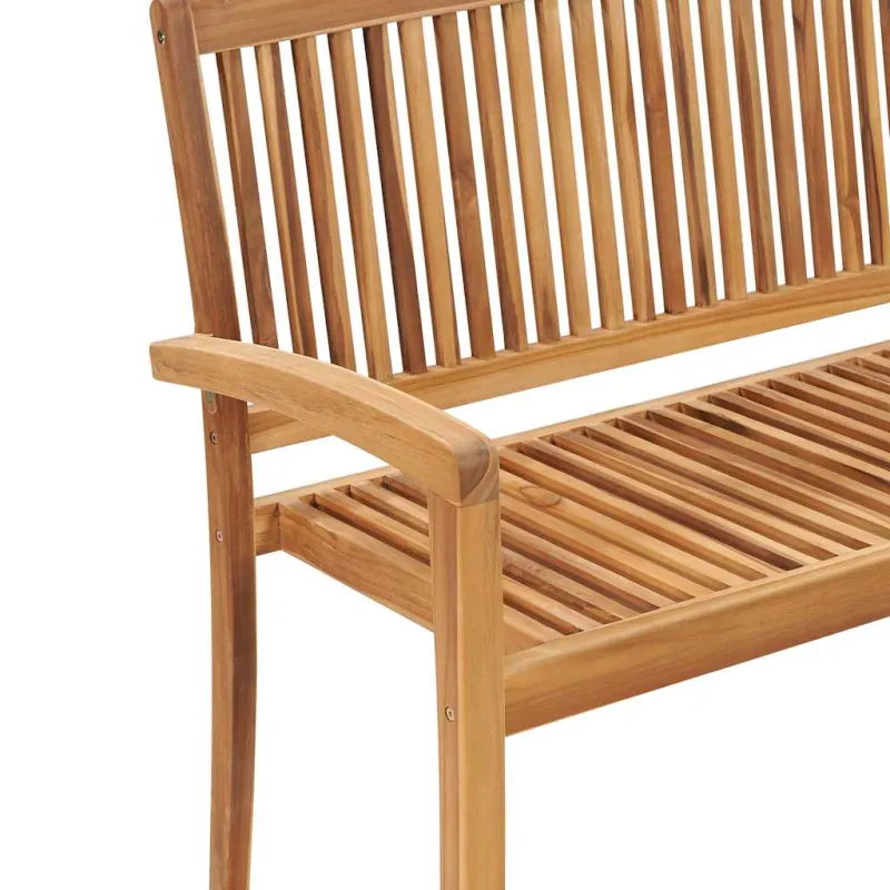 Dvivietis sudedamas sodo suoliukas, 120cm, tikmedžio masyvas