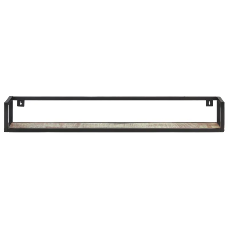 Sieninės lentynos, 2vnt., 120cm, perdirbtos medienos masyvas