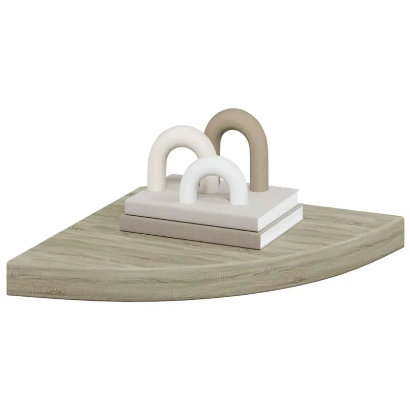 Pakabinama kampinė lentyna, ąžuolo spalvos, 35x35x3,8cm, MDF