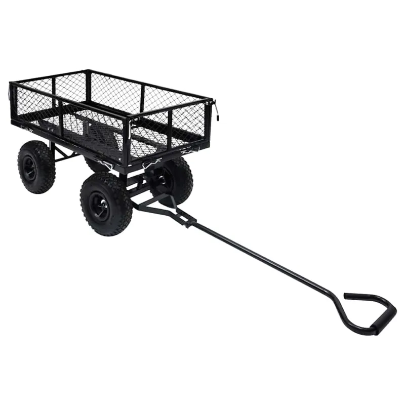 Rankinis sodo vežimėlis, juodos spalvos, 250kg