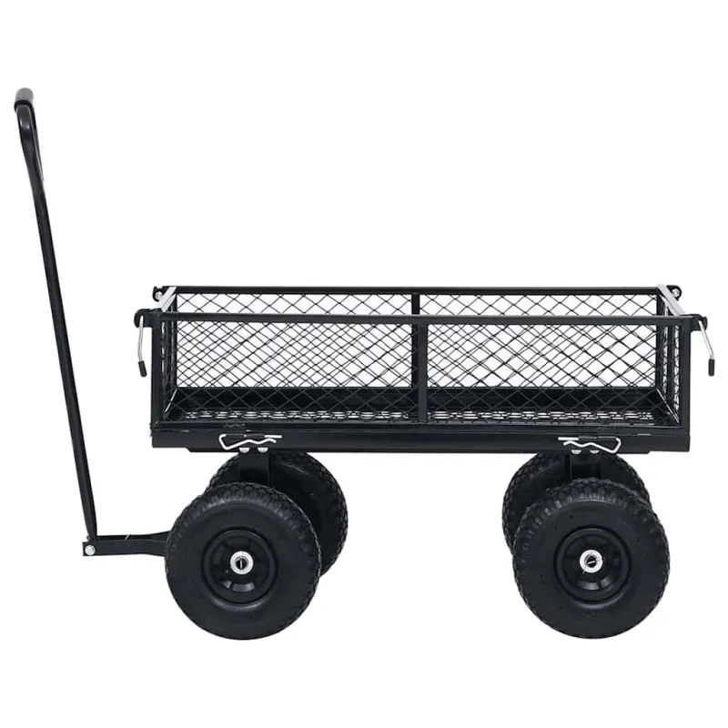 Rankinis sodo vežimėlis, juodos spalvos, 250kg