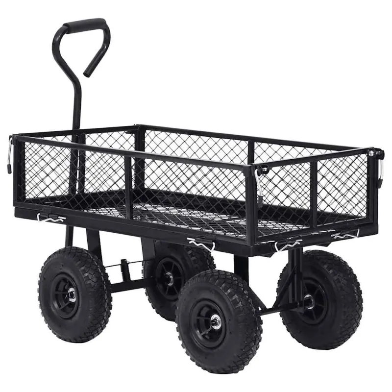 Rankinis sodo vežimėlis, juodos spalvos, 250kg