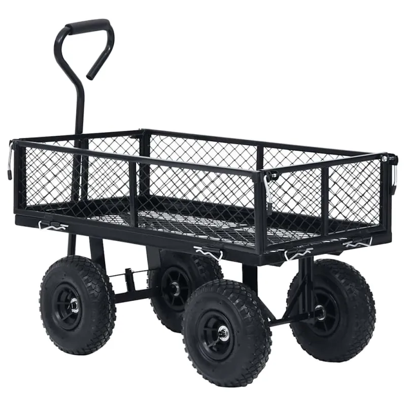 Rankinis sodo vežimėlis, juodos spalvos, 250kg