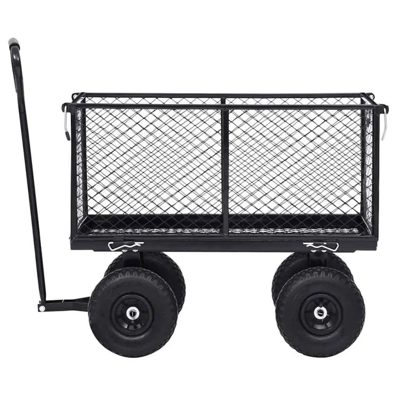 Rankinis sodo vežimėlis, juodos spalvos, 350kg
