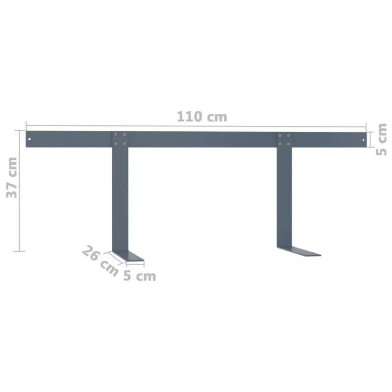 Atlošas sofai iš palečių, šviesiai pilka, 110cm, geležis