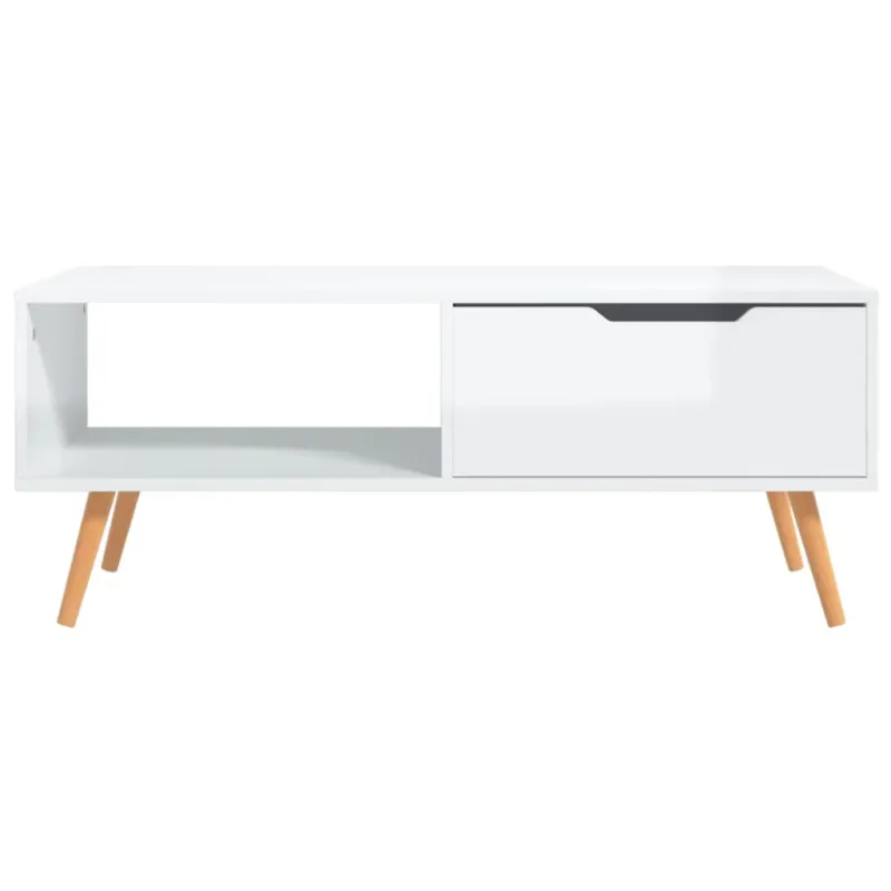 Kavos staliukas, baltas, 100x49,5x43cm, apdirbta mediena