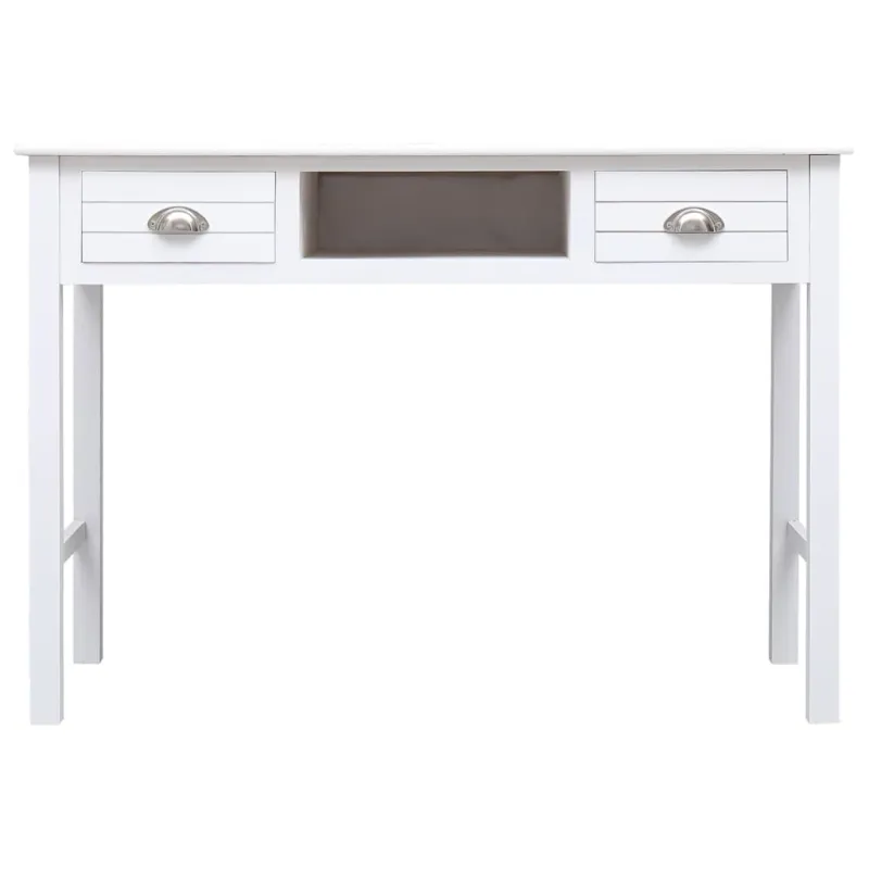Rašomasis stalas, baltas, 108x45x76cm, paulovnijos masyvas