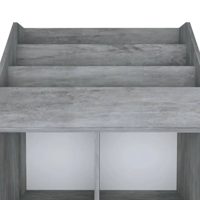 Vaikiška lentyna žurnalams, betono pilka, 71x30x114cm, mediena